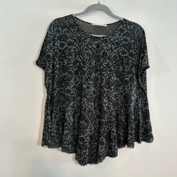 Peruvian Connection Tops - Peruvian Connection Burnout Lace Scroll “Anatolia” Top,  Poly/Cotton Medium/Lge
